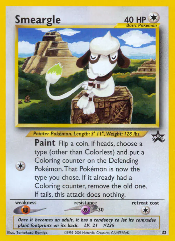Carta Smeargle #32 de Wizards Black Star Promos