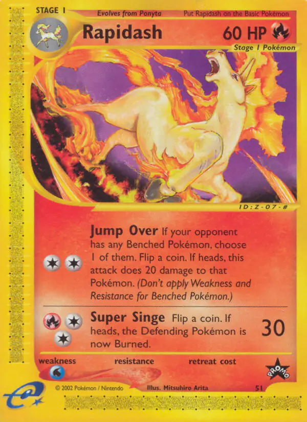 Carta Rapidash #51 de Wizards Black Star Promos