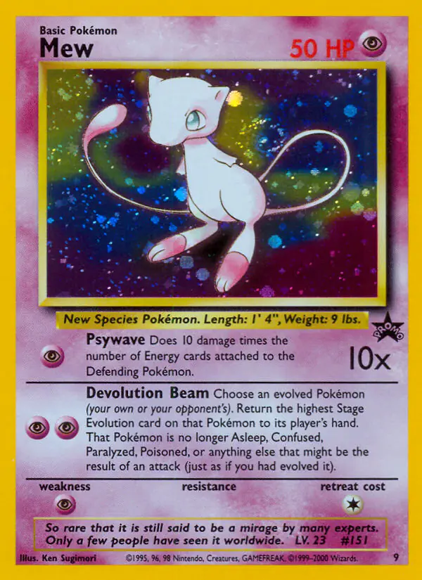 Carta Mew #9 de Wizards Black Star Promos