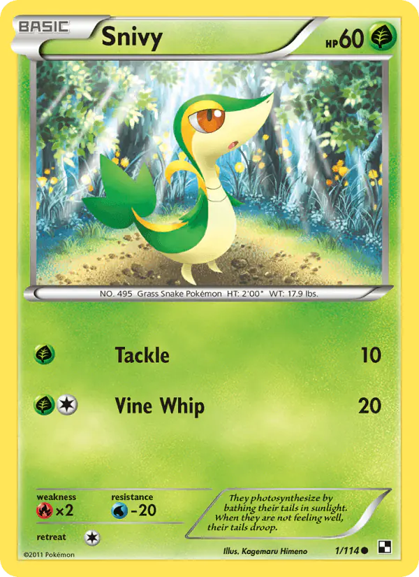 Carta Snivy 1/114 de Black & White
