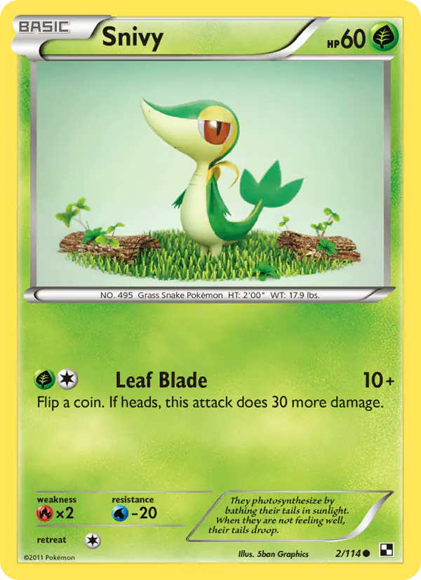 Carta Snivy 2/114 de Black & White