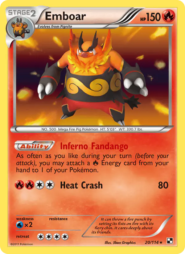 Carta Emboar 20/114 de Black & White