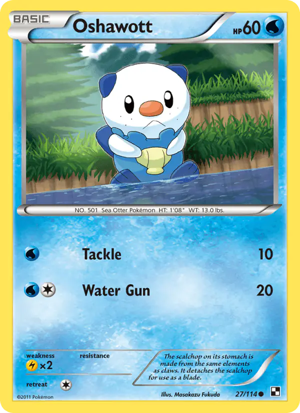 Carta Oshawott 27/114 de Black & White