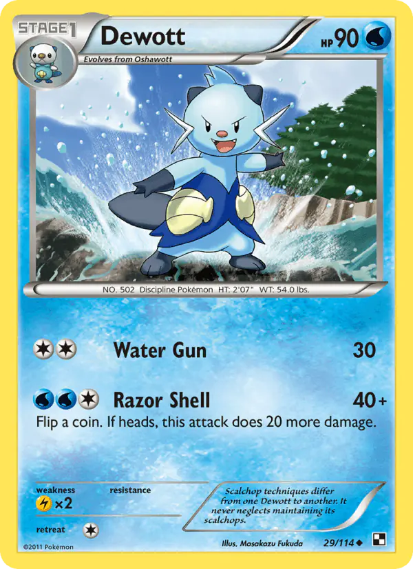 Carta Dewott 29/114 de Black & White