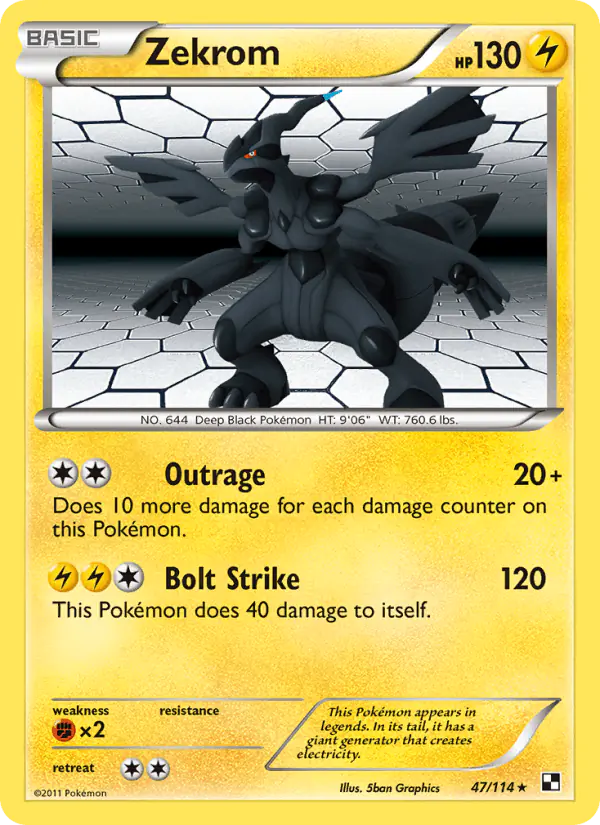 Carta Zekrom 47/114 de Black & White