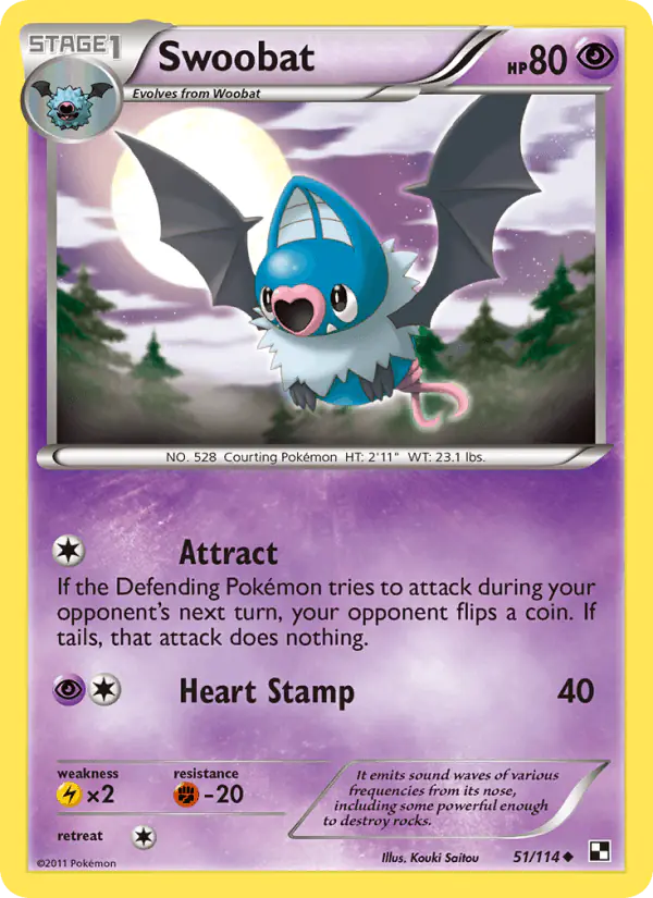 Carta Swoobat 51/114 de Black & White