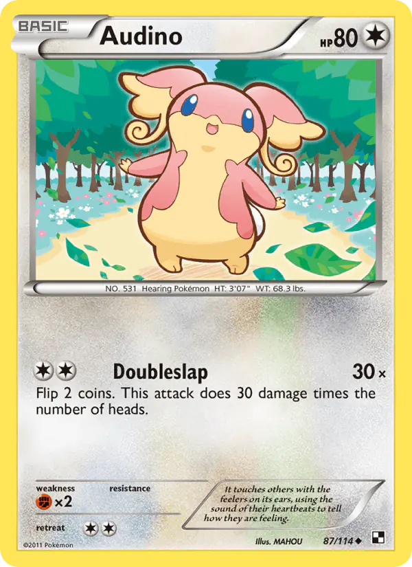 Carta Audino 87/114 de Black & White