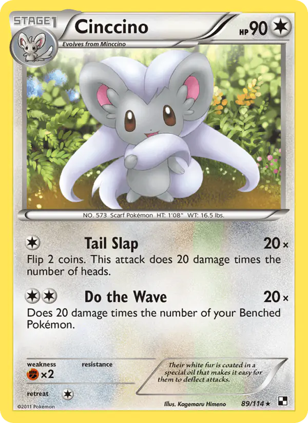 Carta Cinccino 89/114 de Black & White