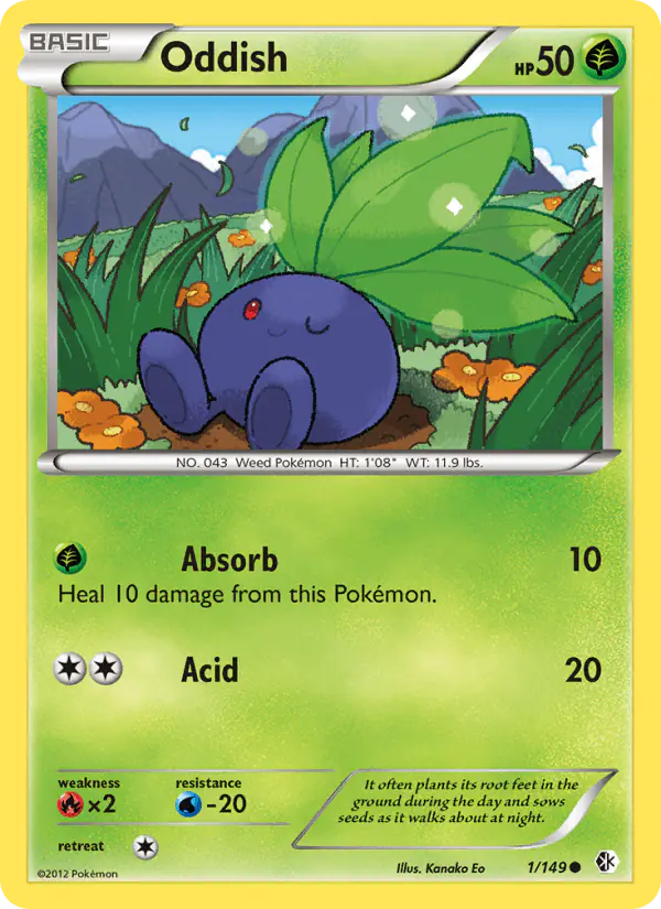 Carta Oddish 1/149 de Boundaries Crossed