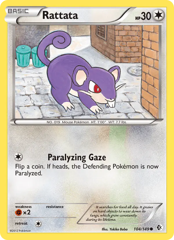Carta Rattata 104/149 de Boundaries Crossed