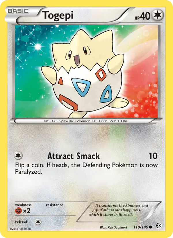 Carta Togepi 110/149 de Boundaries Crossed