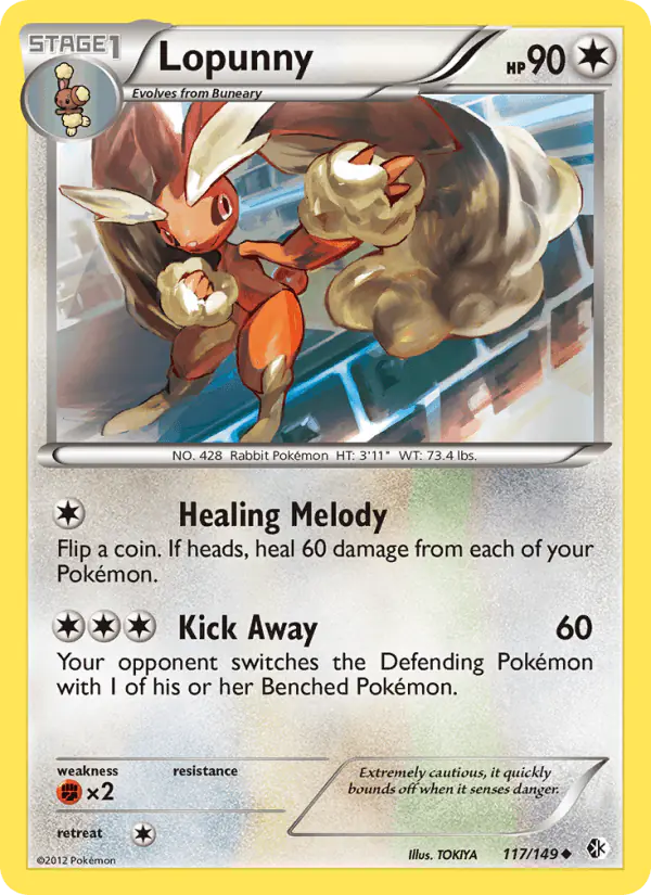 Carta Lopunny 117/149 de Boundaries Crossed