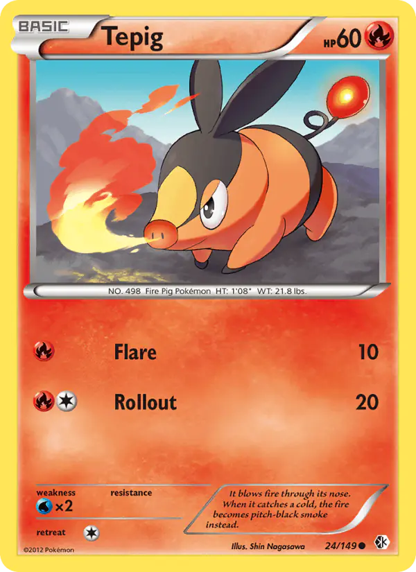 Carta Tepig 24/149 de Boundaries Crossed