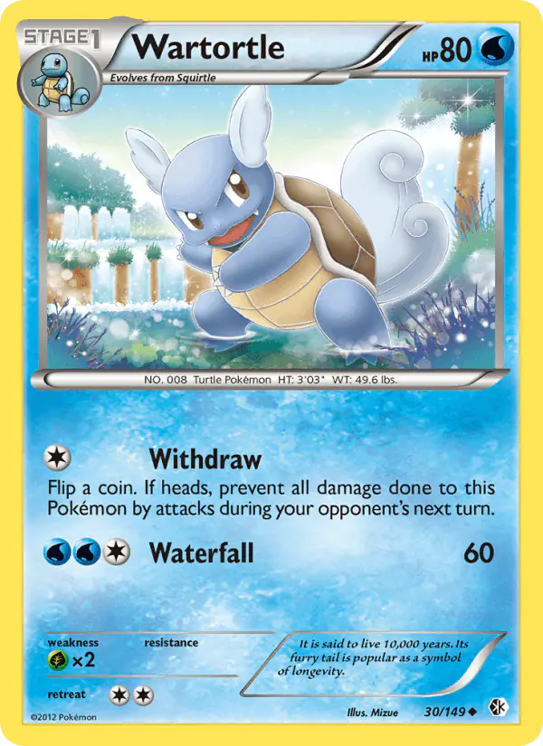 Carta Wartortle 30/149 de Boundaries Crossed