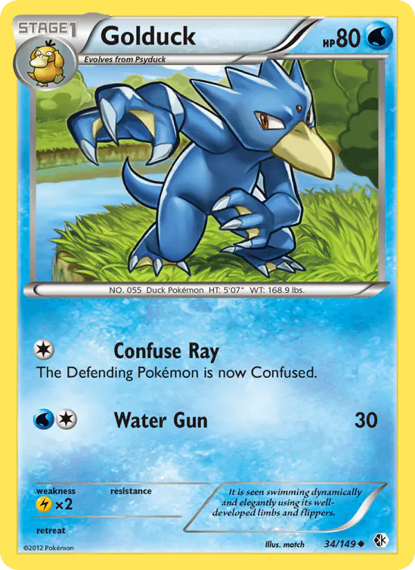 Carta Golduck 34/149 de Boundaries Crossed