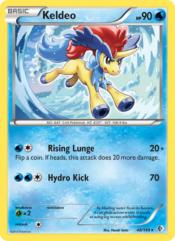 Carta Keldeo 48/149 de Boundaries Crossed