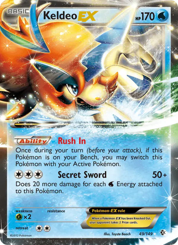 Carta Keldeo-EX 49/149 de Boundaries Crossed