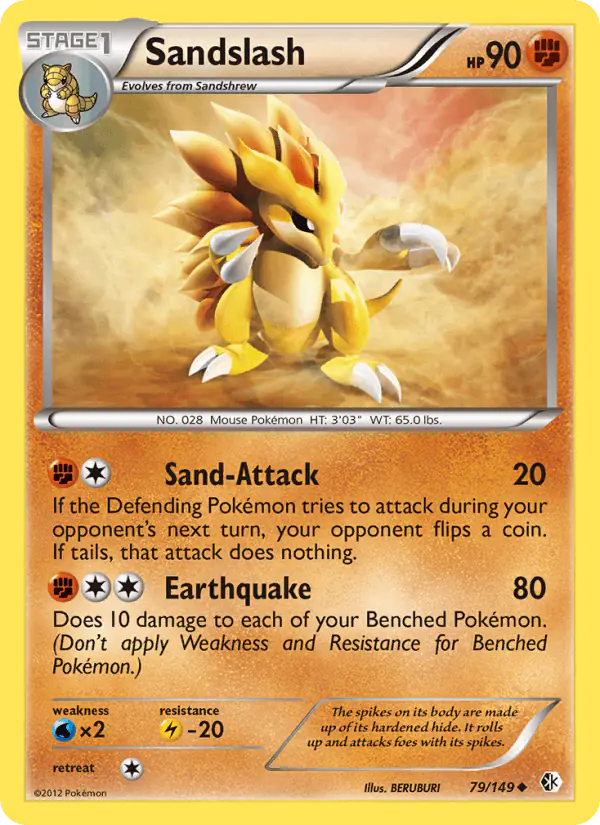 Carta Sandslash 79/149 de Boundaries Crossed