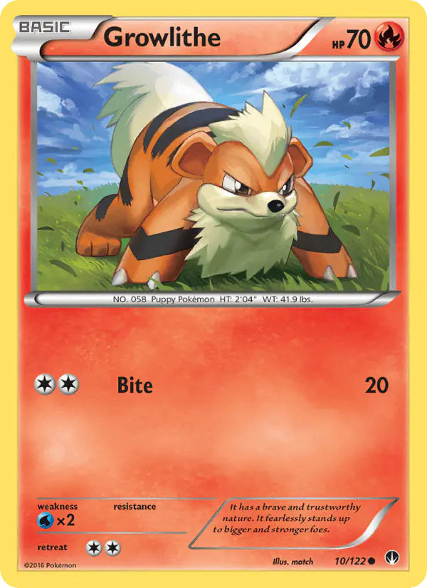 Carta Growlithe 10/122 de BREAKpoint