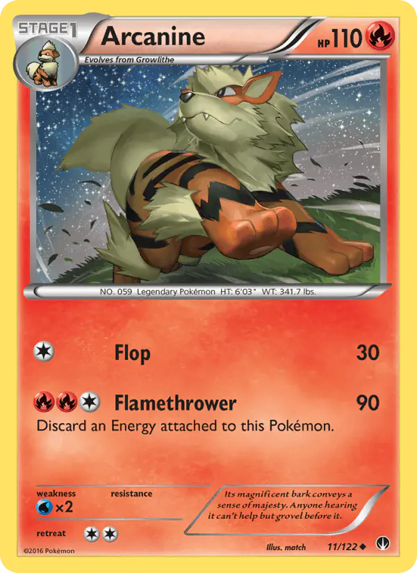 Carta Arcanine 11/122 de BREAKpoint