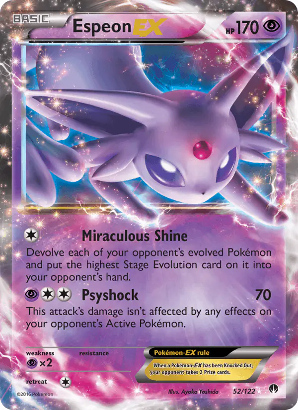Carta Espeon EX 52/122 de BREAKpoint