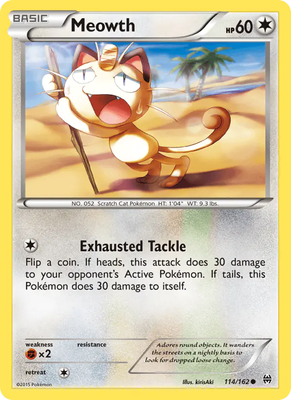 Carta Meowth 114/162 de BREAKthrough