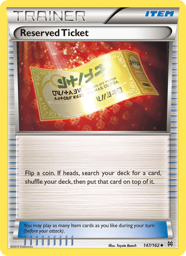 Carta Reserved Ticket 147/162 de BREAKthrough