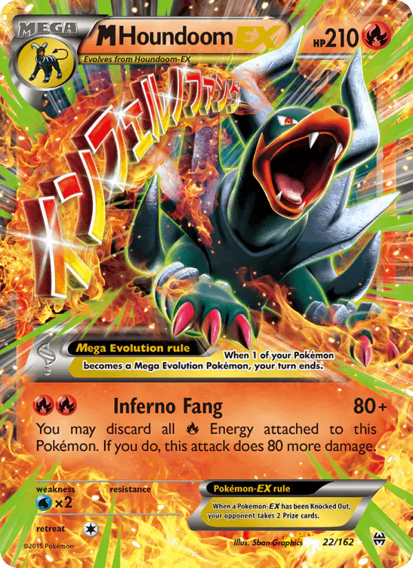Carta M Houndoom EX 22/162 de BREAKthrough