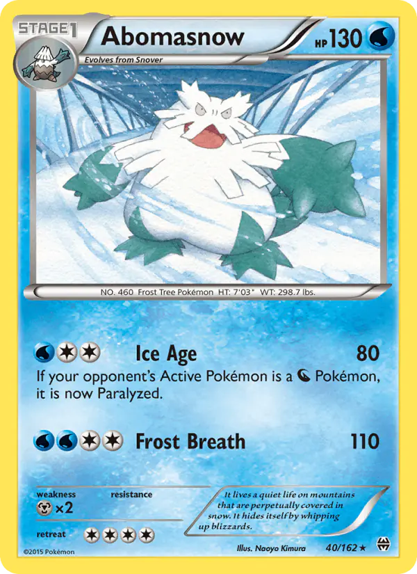 Carta Abomasnow 40/162 de BREAKthrough