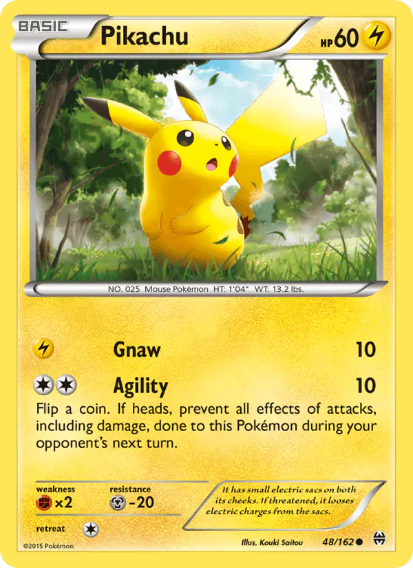 Carta Pikachu 48/162 de BREAKthrough