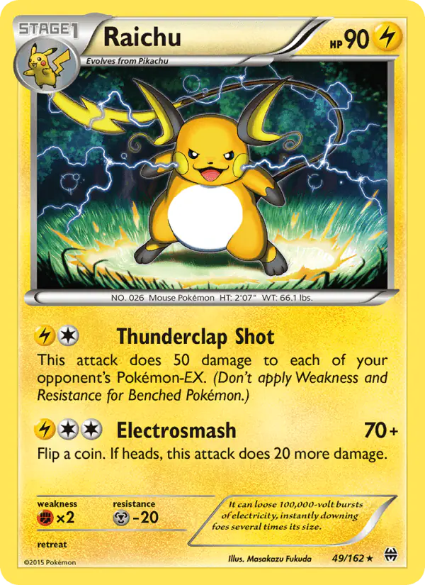 Carta Raichu 49/162 de BREAKthrough