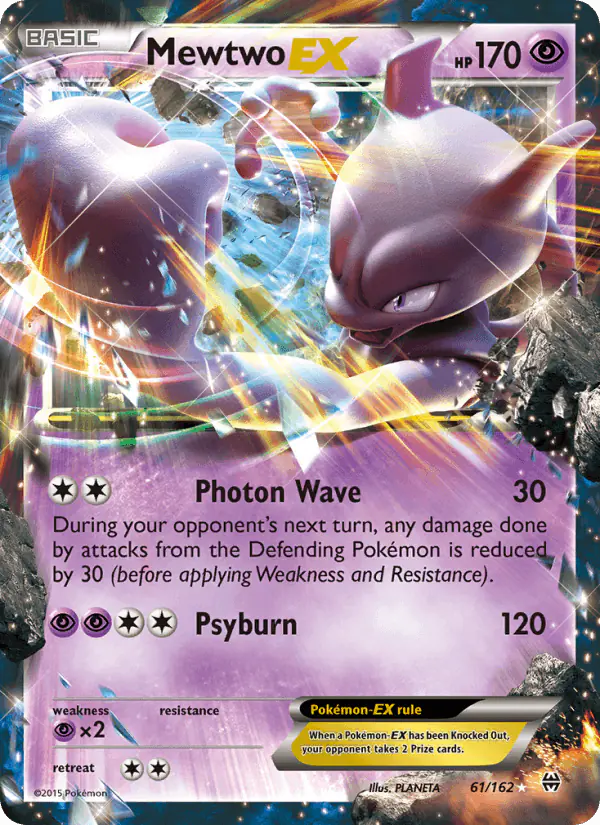 Carta Mewtwo EX 61/162 de BREAKthrough
