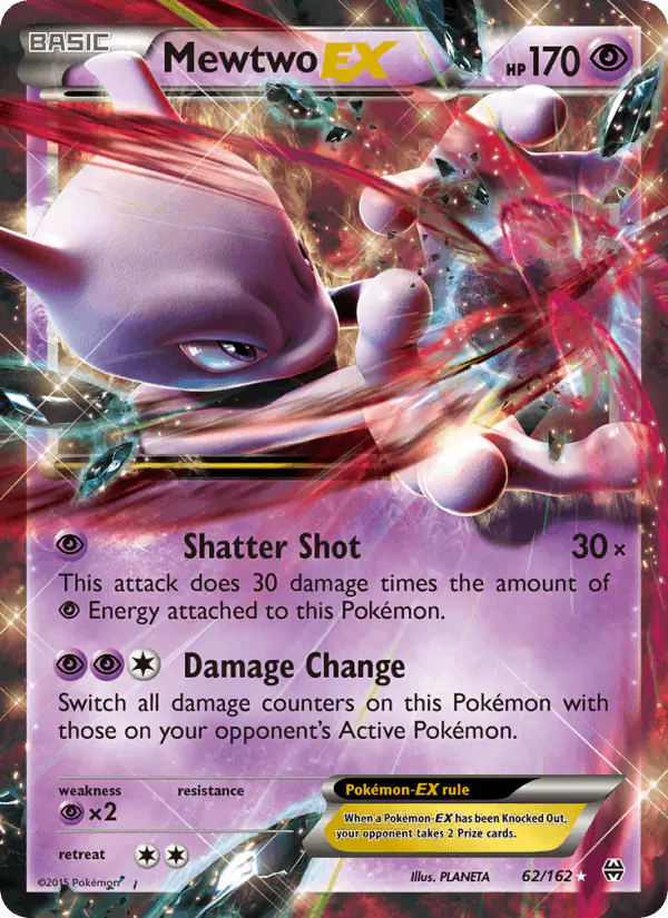 Carta Mewtwo EX 62/162 de BREAKthrough
