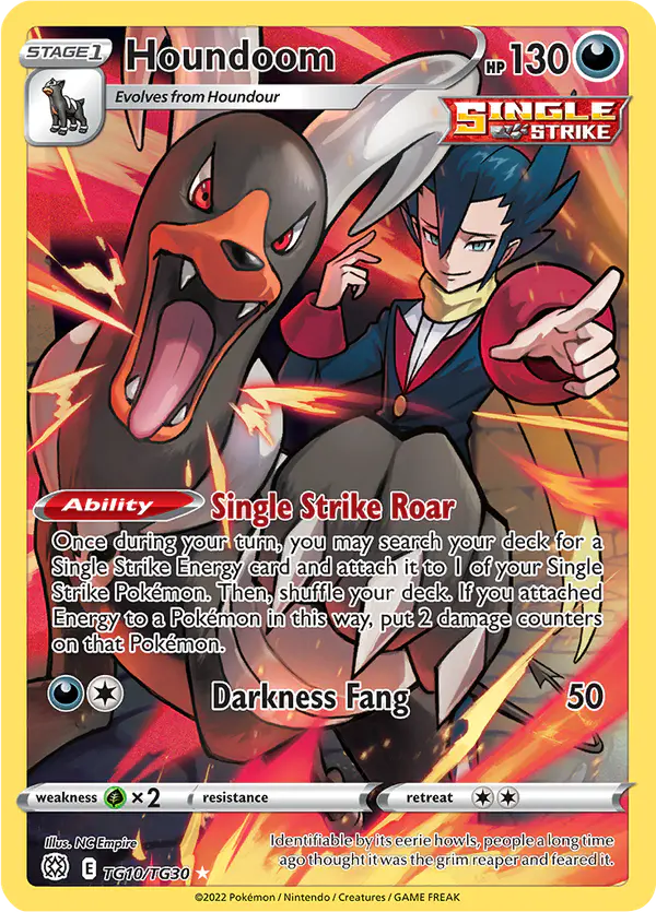 Carta Houndoom TG10 de Brilliant Stars Trainer Gallery