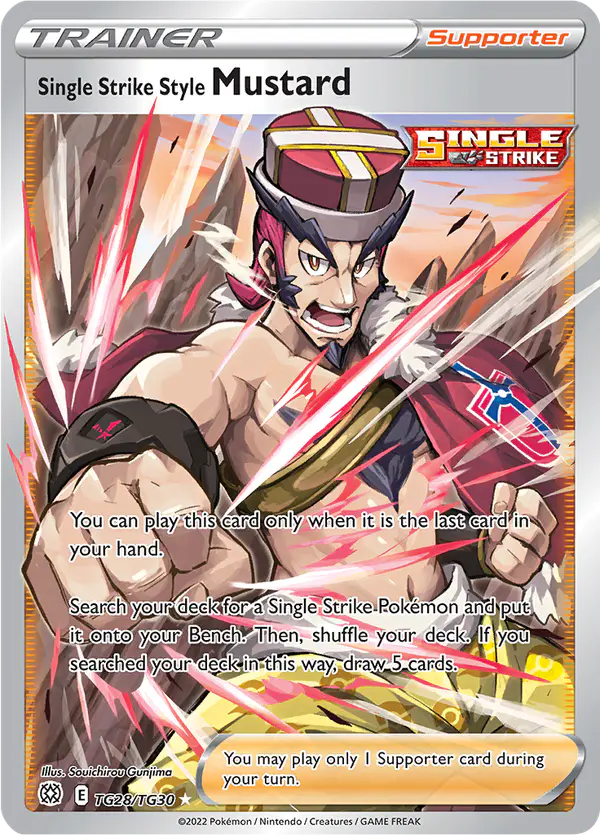 Carta Single Strike Style Mustard TG28 de Brilliant Stars Trainer Gallery