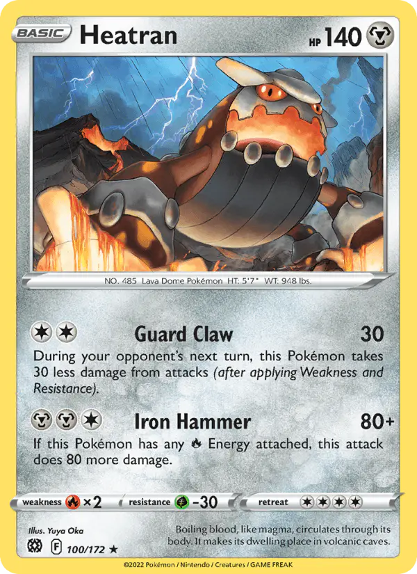 Carta Heatran 100/172 de Brilliant Stars