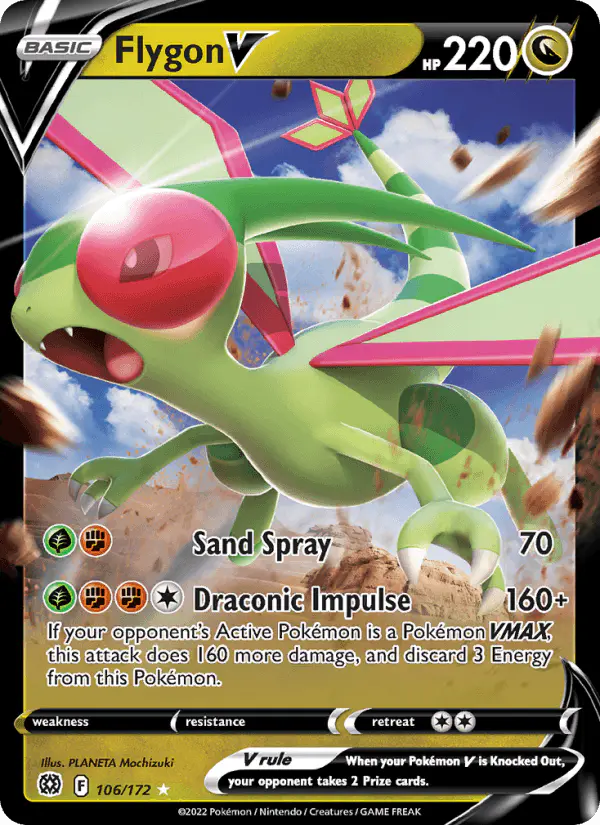 Carta Flygon V 106/172 de Brilliant Stars