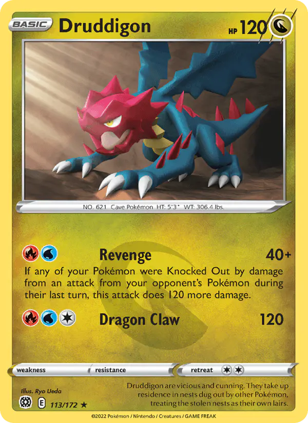 Carta Druddigon 113/172 de Brilliant Stars