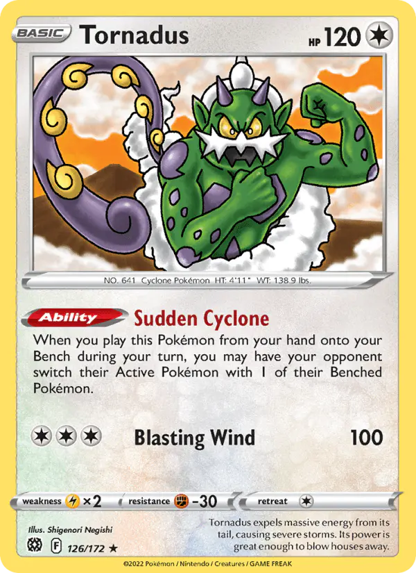 Carta Tornadus 126/172 de Brilliant Stars
