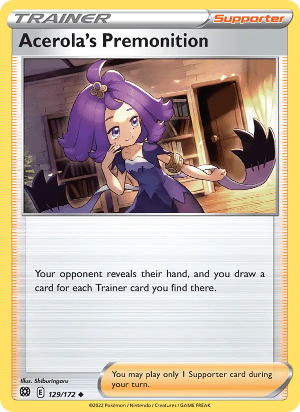 Carta Acerola's Premonition 129/172 de Brilliant Stars