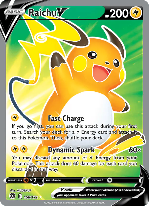Carta Raichu V 158/172 de Brilliant Stars