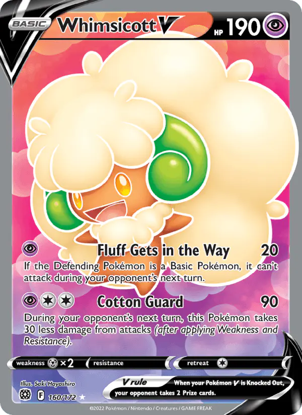 Carta Whimsicott V 160/172 de Brilliant Stars