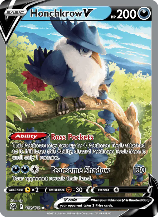 Carta Honchkrow V 162/172 de Brilliant Stars