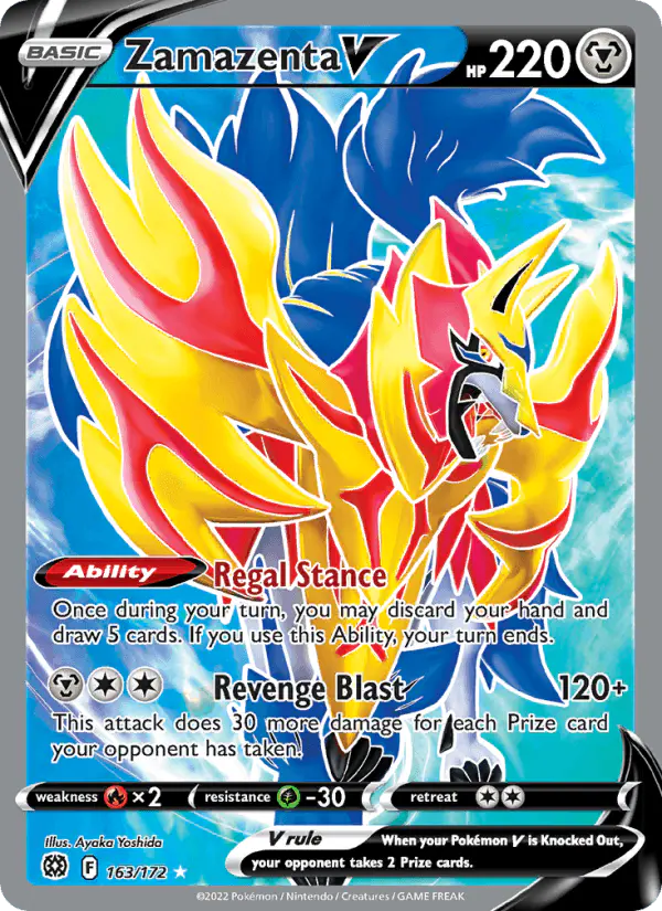 Carta Zamazenta V 163/172 de Brilliant Stars