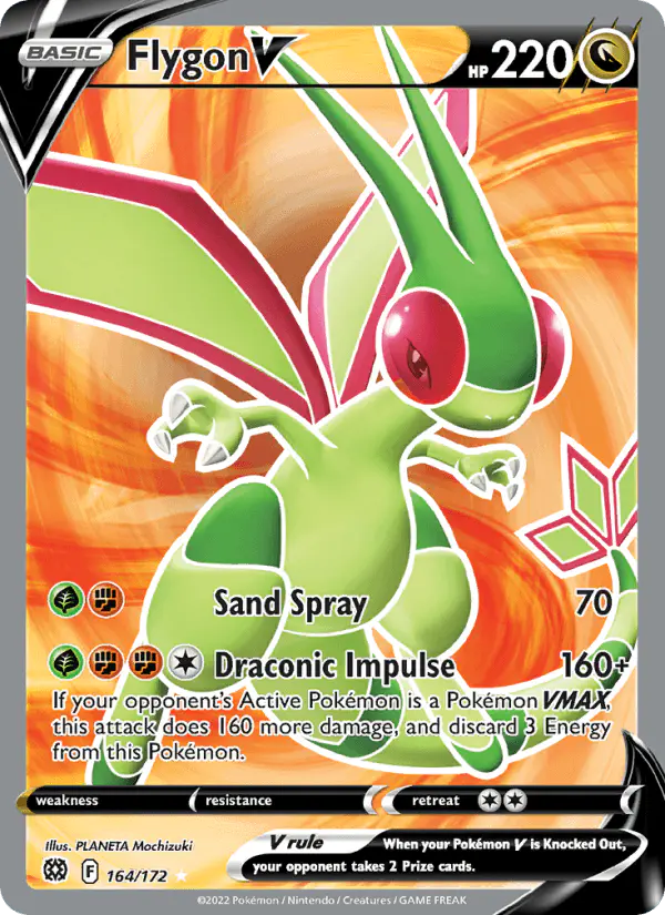 Carta Flygon V 164/172 de Brilliant Stars