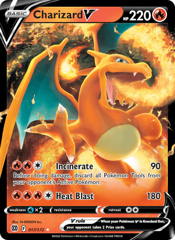 Carta Charizard V 017/172 de Brilliant Stars
