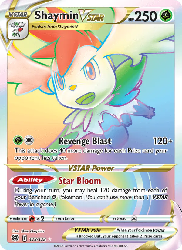 Carta Shaymin VSTAR 173/172 de Brilliant Stars