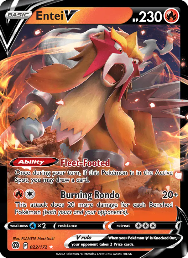 Carta Entei V 022/172 de Brilliant Stars