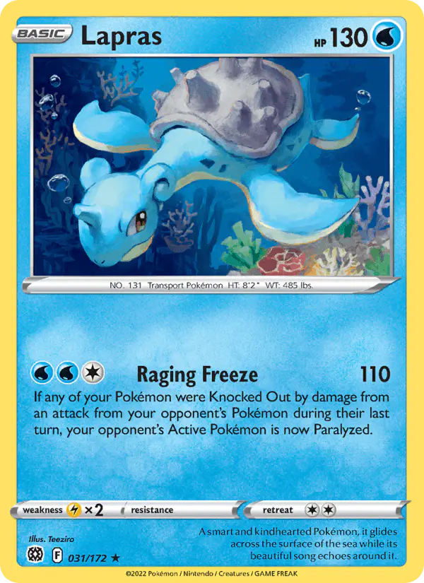 Carta Lapras 031/172 de Brilliant Stars