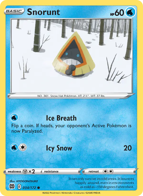 Carta Snorunt 034/172 de Brilliant Stars